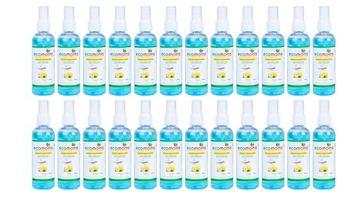 Image of Ecomoms Hand Sanitizer 100ml 99.99% Effective Against Germs -75% Alcohol | Skin Friendly and Safe for Kids | Instant Germ-Free Protection (Pack of 24)