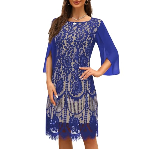 Image of COOAN Wedding Guest Cocktail & Formal Dresses for Women - Lace Sequin Dress