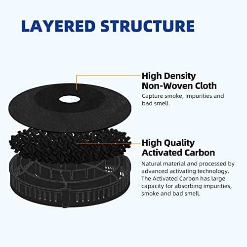 Filtre à Charbon Actif Filtre à Charbon 2pcs Pour Hotte D'aspiration