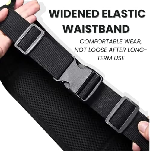 Image of Running Belt with Waterproof Adjustable Elastic Strap, Sweatproof waistpacks with Large Capacity, Perfect for Running and Outdoor Activities, Black, One Size, Sports (Running Belt Purple)