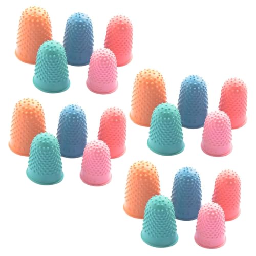 VERDANVERSE Fundas Protectoras para Dedos de Silicona Antideslizantes y Resistentes al Desgaste, Tamaño Surtido 20 Piezas, Colores Rojo Verde Naranja Azul Rosa, Protección Práctica