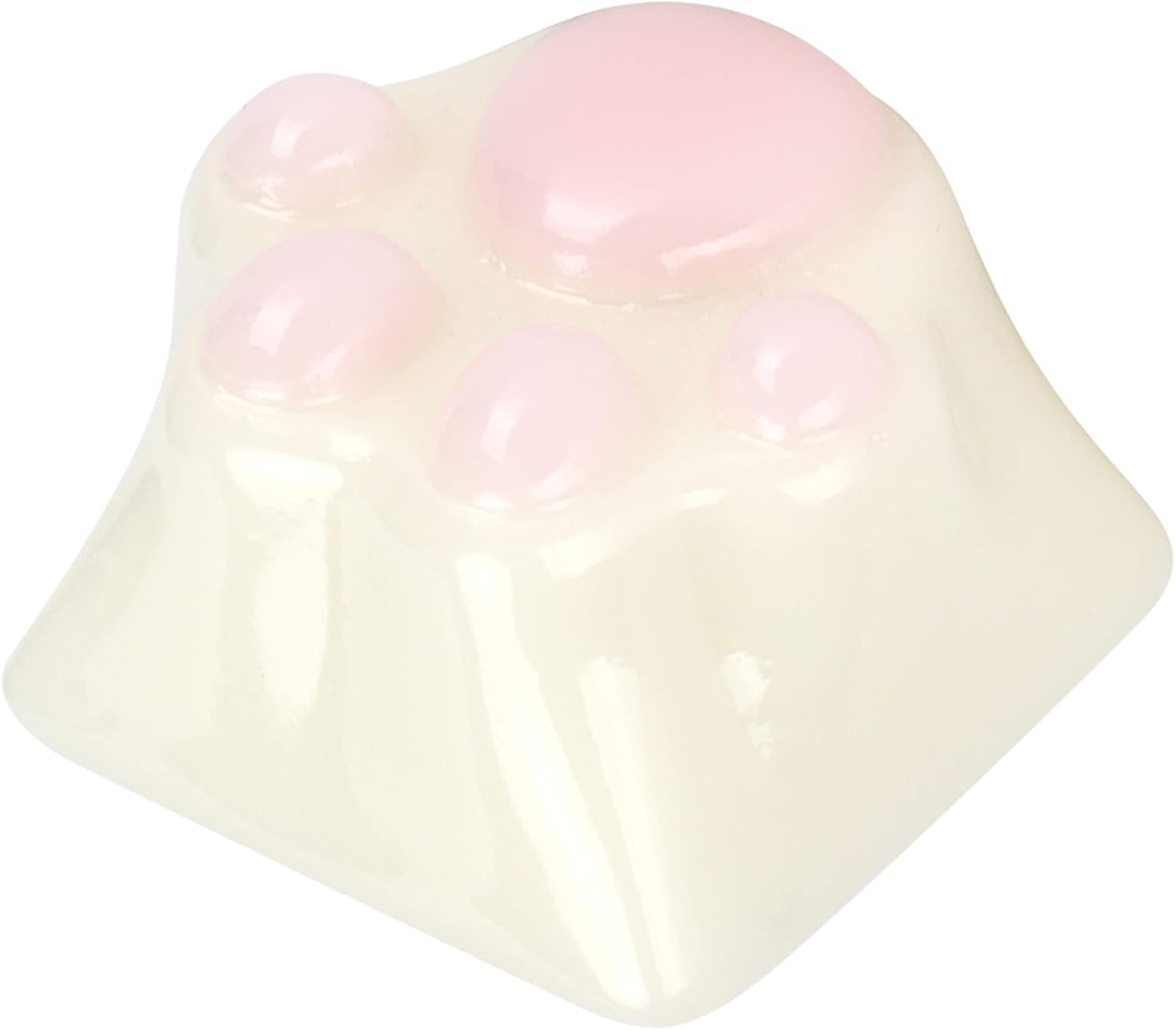 Cat Claw Shaped Keycap Ergonomic Design Cute Keyboard Accessory White with Cat Ears Decor Compatible with MX Switches