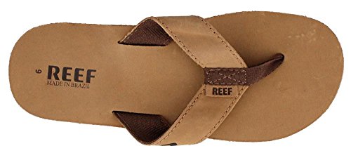 REEF Men's Leather Smoothy Flip Flops3