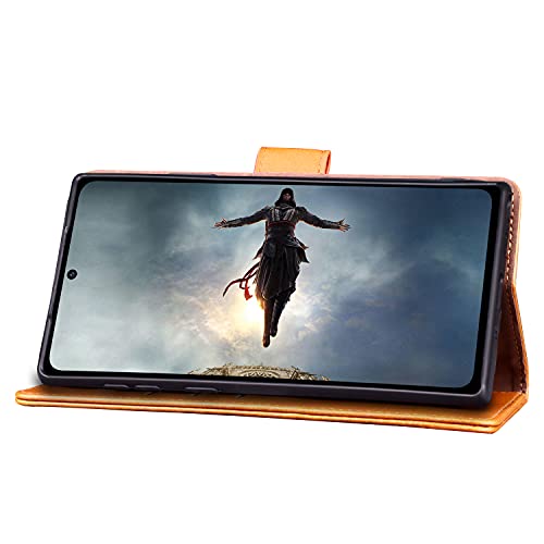 Suanpot Galaxy Note 20 5G 6.7" Leather Wallet Case With Rfid, Card Holder & Shockproof Flip Folio - Light Brown #TOP6