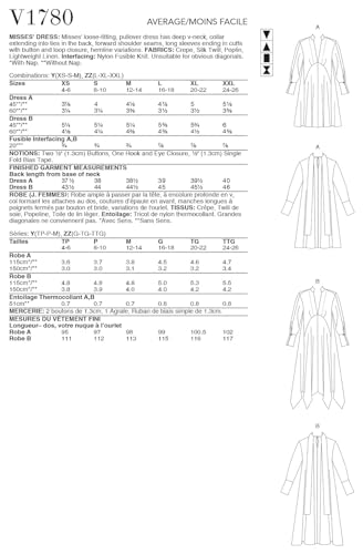 vogue Patterns V1780Y Misses Dress Y (XS-S-M) - Image 2