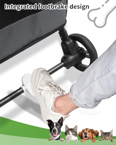 Cochecito plegable para mascotas ideal para pasear con perros y gatos cómodamente 6