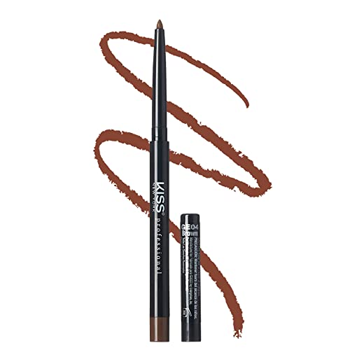 Kiss New York Pro Intense Gel Eyeliner With Built-In Sharpener, Waterproof, Smudge-Proof, Long Lasting Gel Eyeliner Pencil (Brown) #TOP1