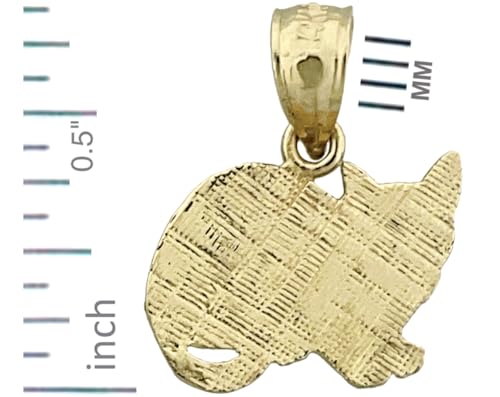 14K Gold House Cat Charm2