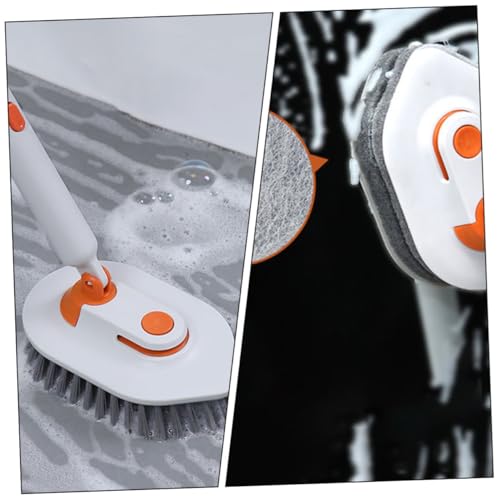 Brosse nettoyage sol robuste en fibre dense avec manche télescopique - 4