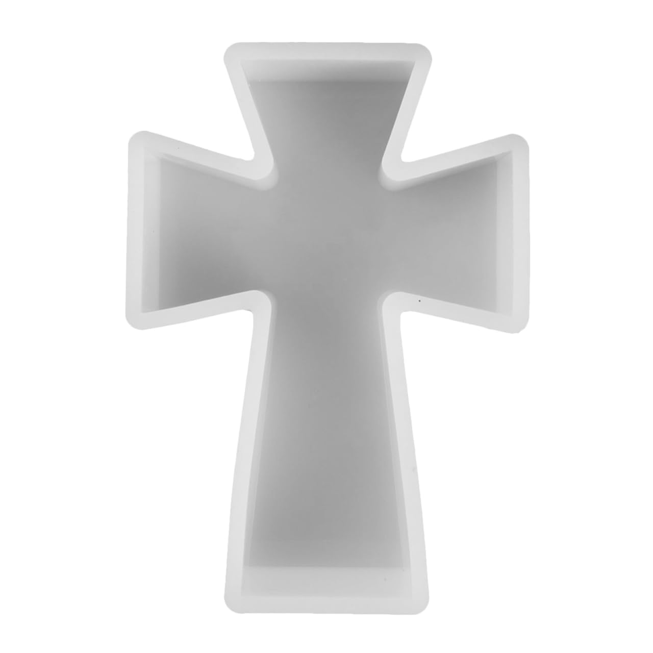 NUOBESTY Molde de silicona con forma de cruz, para hacer velas, molde de silicona, moldes de resina epoxi, molde para velas, molde epoxi, gel de sílice, color blanco