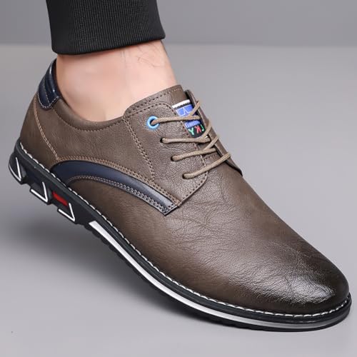 Image of Men's Premium Stylish Oxford Shoes Casual Lace Up Walking Business Driving Dress Shoes