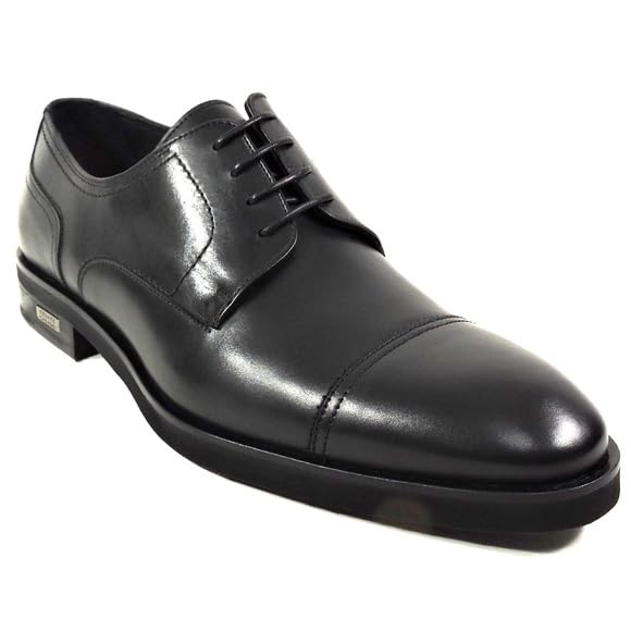 Casadei Mens Black Leather Comfort Oxford Dress Shoes