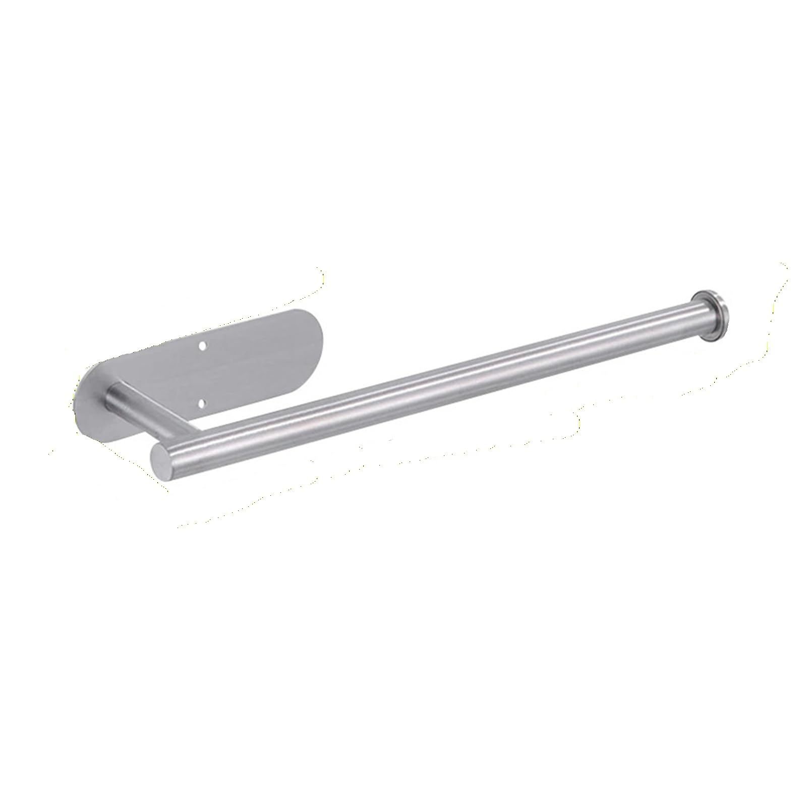 Stainless Steel Wall Mounted Kitchen Roll Towel Rack Napkin Dispenser(Lengthen Silver)
