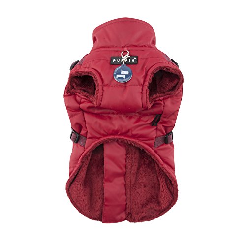 Puppia Wilkes Winter Fleece Vest - Wine - M #TOP2