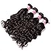 Donmily 10A Remy Brazilian Natural Wave Hair 3 Bundles 100% Unprocessed Brazilian Virgin Human Hair Weft Cheap Wavy Hair Weave Natural Color (12 14 16)