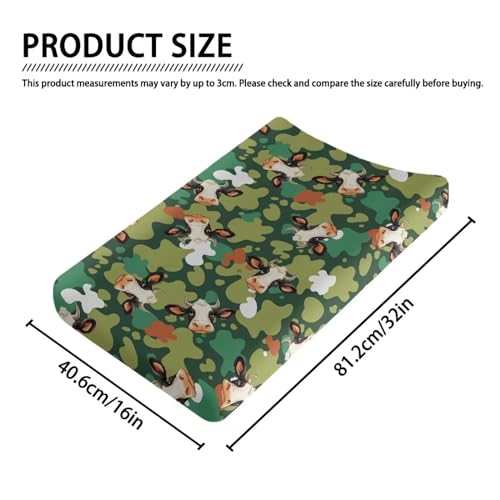 Image of Tie-Dye Cow Changing Pad Cover Baby Boys Girls Changing Table Pad Covers Diaper Change Table Sheets Covers Soft Breathable