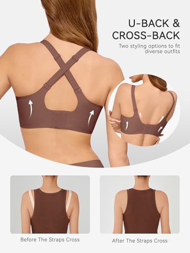 Image of LUCKMEEY Bras for Women No Underwire Wireless Bras - Seamless Push Up Full Coverage Bralettes Comfortable Everyday Bra