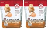 Purina Start and Grow | Non-Medicated Chick Feed Crumbles | Nutritionally Complete - 5 Pound (5 lb) Bag (Pack of 2)