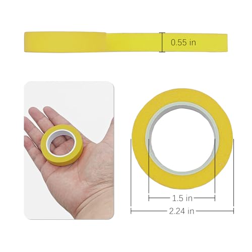 image for UMETDO 8PCS Colored Masking Tape - Yellow Painters Tape, Tape for Kids