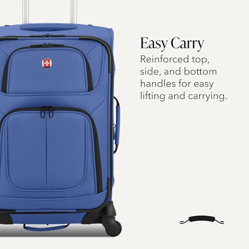 Image of SWISSGEAR Sion Carry-On /Large Softside Expandable Spinner Luggage Set, Lightweight, Regatta, 2-Piece Set (21 /29-Inch)