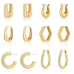 6 gold earrings
