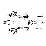 Kalair GFX Graphics Kit for Yamaha YZ450F (2010-2013) SWIFT Series White 09 Mil - Dirt bike Custom Racing Graphics Decals Stickers Kit, no-plastics
