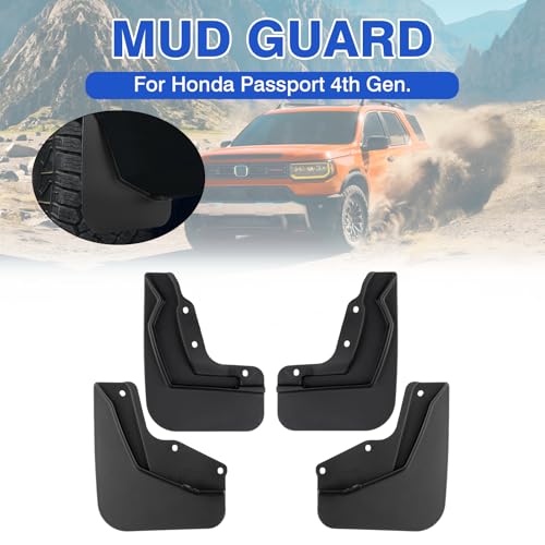 Image of Autorder Mud Flaps Splash Guards for Honda Passport 2026 Accessories Mudflap Fender Flares Front and Rear Mud Guard Set 4PCS