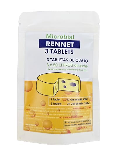 3 x Cuajo Titanium® Rennet Tablets for Any Type of Cheese 3 Tablets for 150L of Milk