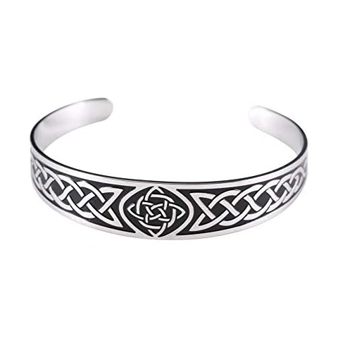 Dreamtimes Celtic Knot Bracelet mens cuff bracelet celtic bangle Stainless Steel Cuff Bangle Vintage Symbol Norse Amulet Jewelry for Women Men Cover