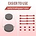 4pcs Air Fryer liner Magnets Set, Universal Fit Strip-Shaped Air Fryer Silicone Magnet Buckle with 8 Single Silicone Magnetic Buckle for Protecting Basket from Scratches Fixing Parchment Paper(Red)