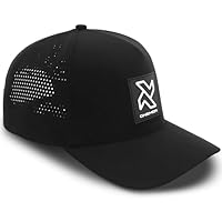 Onemor Gorra Deportiva Hombre Negra Transpirable, Ligera, Secado Rápido - Gorra Beisbol, Gym, Crossfit, Padel, Trail, Verano