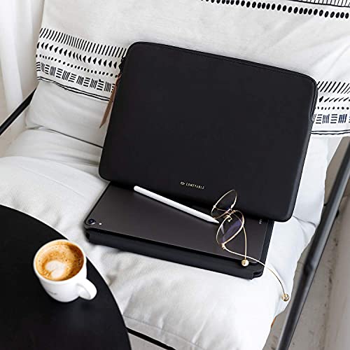 Image of Comfyable Tablet Sleeve Compatible for iPad Pro 11-in M4 2024 M2 4th / 3rd / 2nd Gen, iPad Air 11-in M2 2024 2022 & Smart /Magic Keyboard w /Pencil Holder, PU Leather Bag Waterproof Slim Case, Black