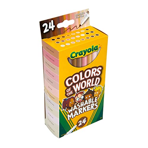 Image of Crayola Colors of the World Markers 24 Count