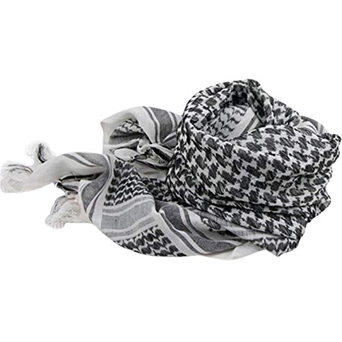 Foulard Shemagh - Élégant et polyvalent - Pour homme et femme - Plaid militaire Shemagh Tactique/Desert Keffiyeh - Blanc Cover