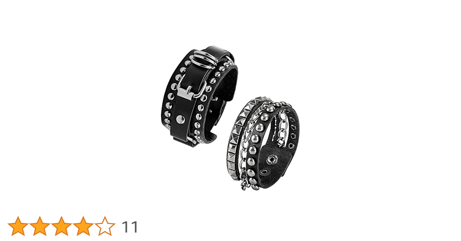 AR punk YWMAN 2 PCS Punk Leather Cuff Bracelet - Retro Rock Rivet