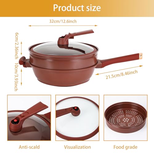 Wok de Arcilla Antiadherente Qivine 32 cm miniatura 2