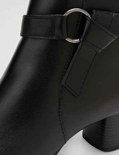 Image of ELLE Women Elegant Ankle Boot with Buckle Detail and Side Zipper