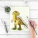 Dinosaur Watercolor Art Prints (Set of 4) - Unframed - 8x10s | Set includes Tyrannosaurus Rex (T-Rex), Triceratops, Stegosaurus, and Brachiosaurus | Kids Wall Decor