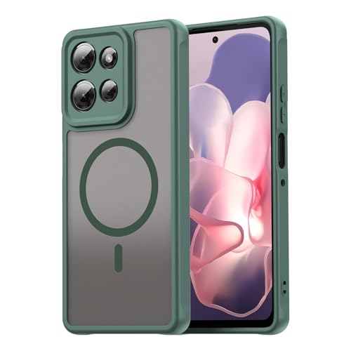 Image of Compatible with Moto G Play 2025 Case Cover,Compatible with MagSafe,Anti-Fall,Compatible with Motorola Moto G Power 2025 / Moto G 5G (2025) XT2513V T2513-1 Cell Protective Phone Case Green