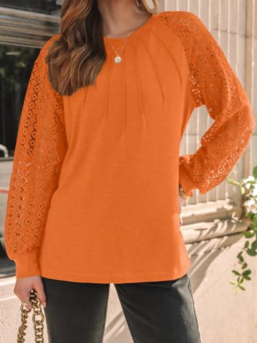 image for AUTOMET Womens Long Sleeve Shirts Lace Tops Business Casual Blouses 20