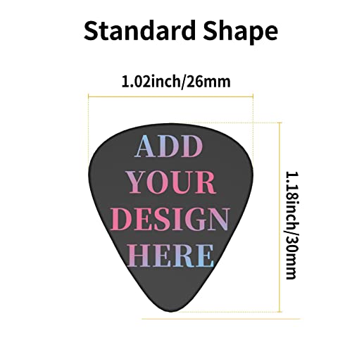 6-500 Pack Custom Guitar Pick Personalized Guitar Picks Design Your Own Name Text Picture Logo Best Memorial Gifts for Guitar Players Dad Boyfriend Bass Ukuleles Guitar Accessories - Thumbnail 4