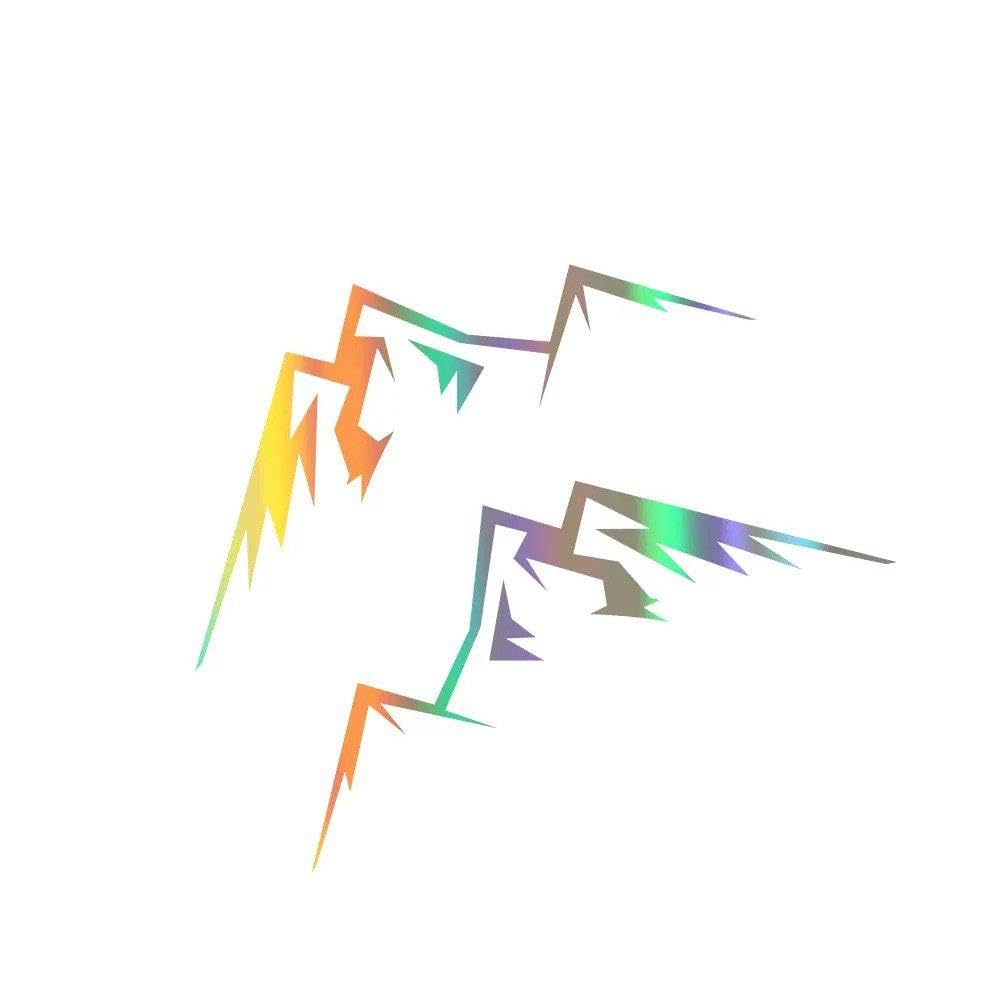 Dabhuoc Colorful Laser Car Stickers Camper Van Custom Mountain Graphics Vinyl Decals Tuning Accessories(Colorful Laser)