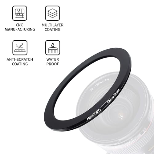 Image of 82mm to 55mm /82mm-55mm Step-Down Ring Filter Adapter for All Brands UV,ND,CPL,Metal Step-Down Ring Adapter