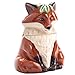 Bico Fox 10.6 inch Air Tight Ceramic Cookie Jar, Dishwasher Safe