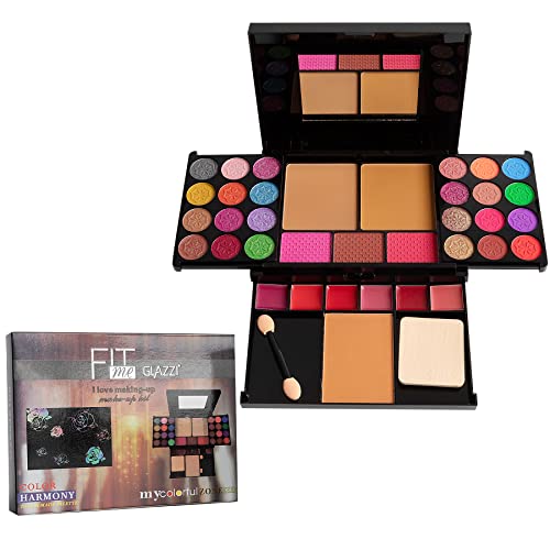 Vtrem 36Colors All In One Makeup Gift Kit including 36 Eyeshadow Palette, Lip Gloss, Glitter Cream, Concealer, Blusher, Bronzer, Highlight and Contour - Make Up Contouring Kit Christmas Gifts