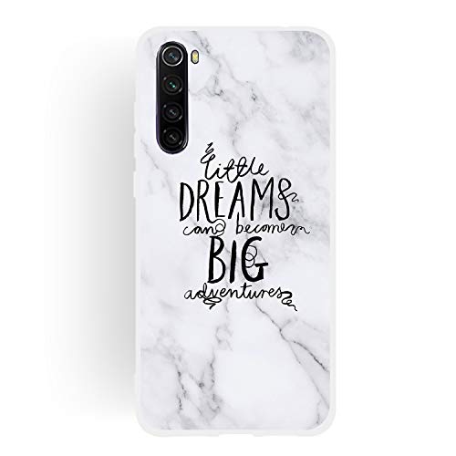 ChoosEU Compatible con Funda Xiaomi Redmi Note 8 Silicona Dibujos Mármol Creativa Carcasas para Chicas Mujer Hombres, TPU Case Antigolpes Bumper Cover Caso Protección - Sueño