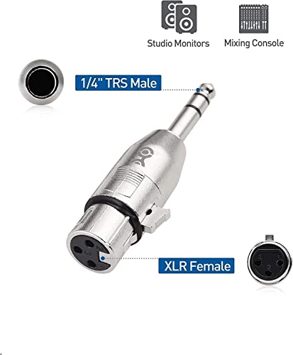 Mr. Gadget's Solutions 6.35mm 1/4 Inch TRS to XLR Adapter Dual Sound Channel Headphone Stereo Audio Jack Adapter for Aux Cable Guitar - Image 4