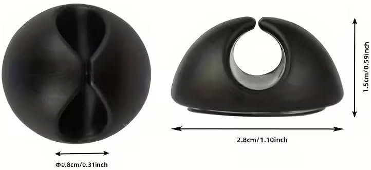 6pcs 6 Pcs Desktop Cable Managers Cable Clips, Cord Holder for Desk, Adhesive Cable Organizer, White, 6Pcs