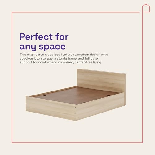 Image of Wakefit Bed | 1 Yr Warranty | Bed Queen Size, Comes with Storage Box, Noise-Free, Density: 680-750 kg /m, Termite & Borer Resistant, Fits Mattresses Up to 8 Inches (Taurus 78 x 72 - Mouldou Acacia)