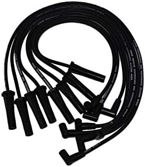 A-Team Performance - Silicone Spark Plug Wires Set - Compatible with GMC Chevrolet BBC Big Block Chevy Straight Boot Wires 396 402 427 454 502 572 8.0mm Black